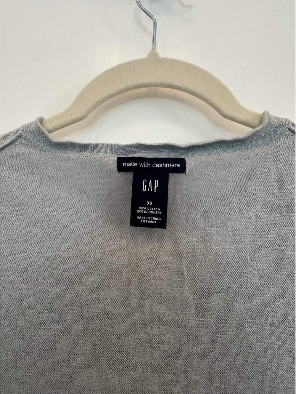 GAP Blue Cashmere Blend Cardigan XS Nearly Vintage 2008 3/4 Sleeve Sweater - Picture 5 of 12